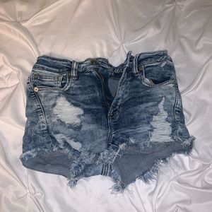 Ripped American eagle jean shorts